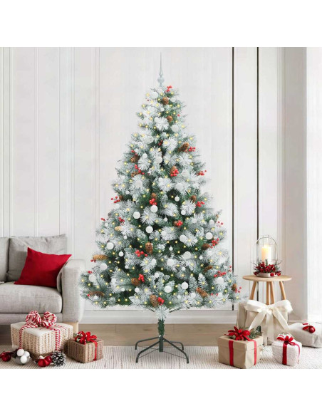 Albero di Natale artificiale Verde e bianco 240 cm
