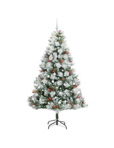 Albero di Natale artificiale Verde e bianco 240 cm