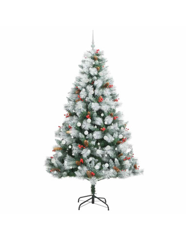 Albero di Natale artificiale Verde e bianco 240 cm