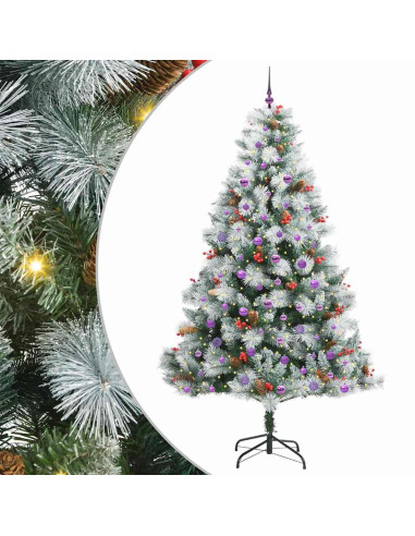 Albero di Natale artificiale Verde e bianco 240 cm