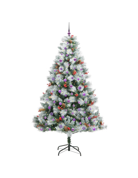 Albero di Natale artificiale Verde e bianco 240 cm