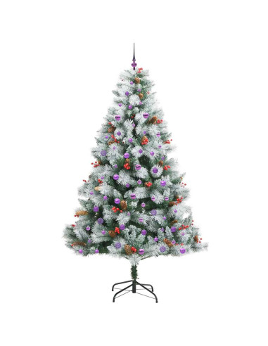Albero di Natale artificiale Verde e bianco 240 cm