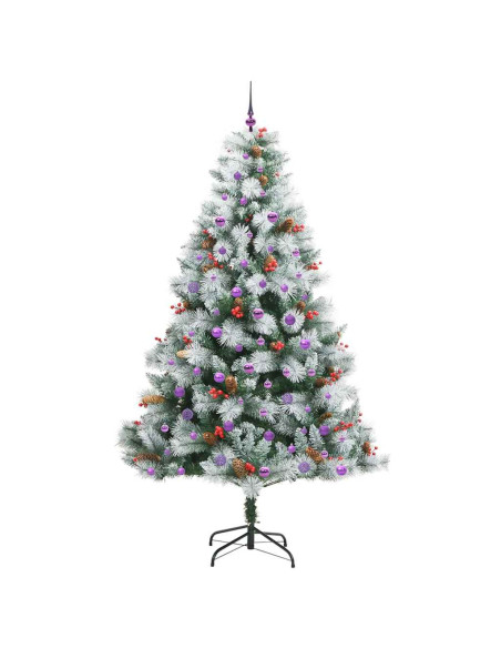 Albero di Natale artificiale Verde e bianco 240 cm