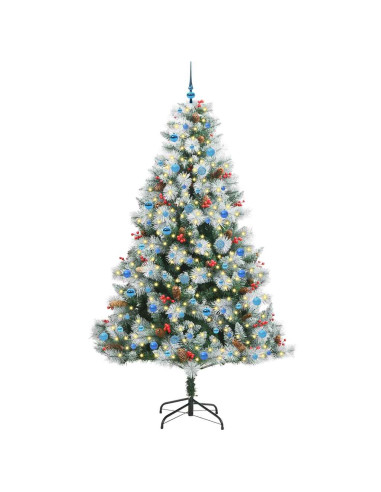 Albero di Natale artificiale Verde e bianco 240 cm