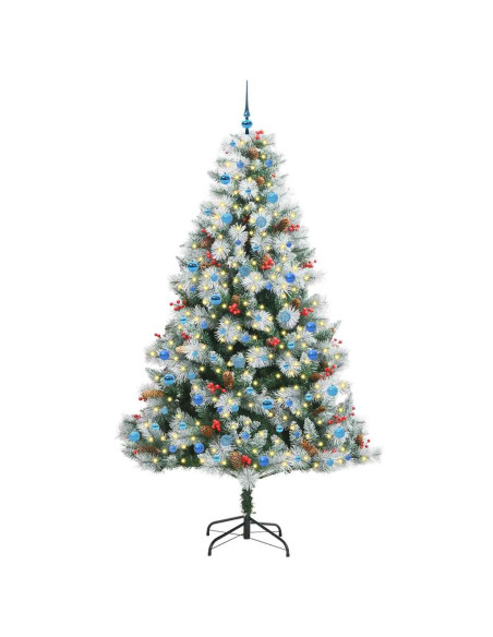 Albero di Natale artificiale Verde e bianco 240 cm