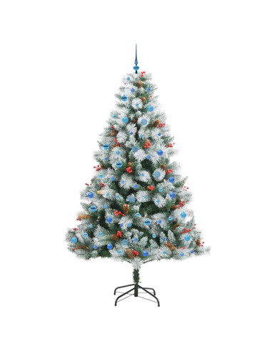 Albero di Natale artificiale Verde e bianco 240 cm
