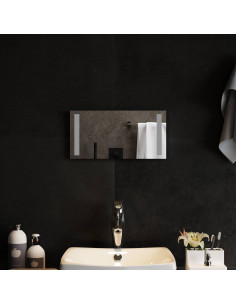 Specchio da bagno LED Trasparente 40 x 20 cm vetro temperato