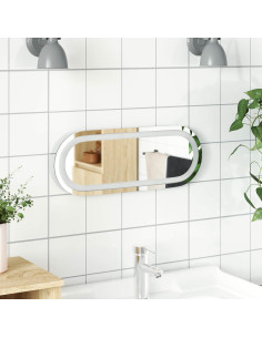 Specchio da bagno LED Trasparente 40 x 15 cm vetro temperato