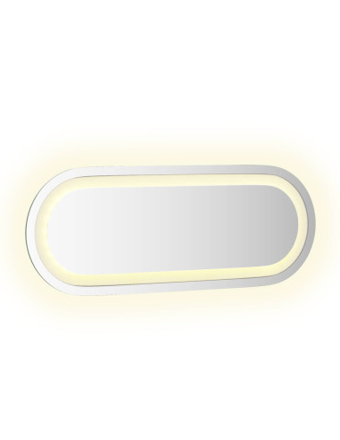 Specchio da bagno LED Trasparente 40 x 15 cm vetro temperato