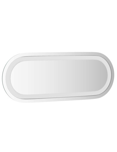 Specchio da bagno LED Trasparente 40 x 15 cm vetro temperato