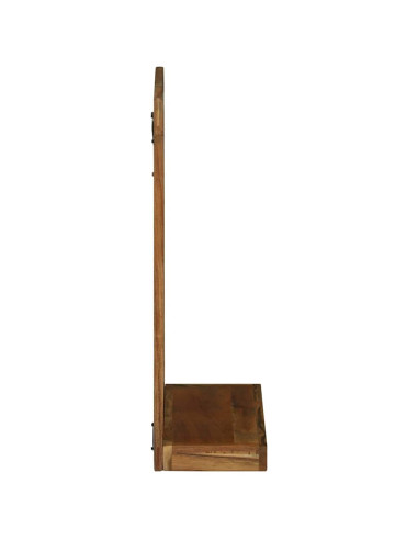 Specchio da bagno Rettangolare Marrone Legno di Acacia Massello