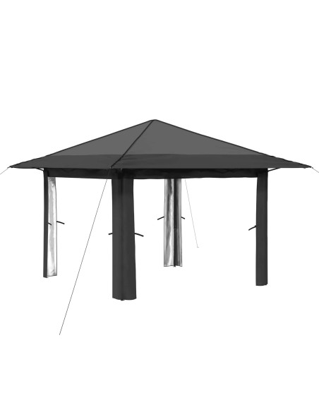 Gazebo senza Parete 3,3 x 3,3 m Grigio chiaro e Antracite