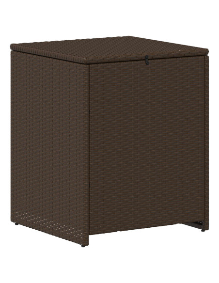 Set di divani 7 pz Marrone e Rosso Rattan sintetico e Acciaio