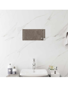 Specchio da bagno LED Trasparente 40 x 20 cm vetro temperato