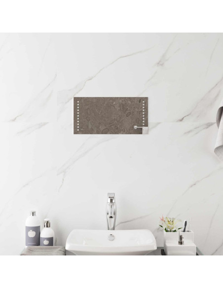 Specchio da bagno LED Trasparente 40 x 20 cm vetro temperato