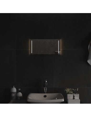 Specchio da bagno LED Trasparente 40 x 20 cm vetro temperato