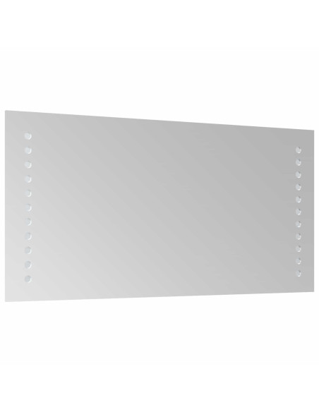 Specchio da bagno LED Trasparente 40 x 20 cm vetro temperato