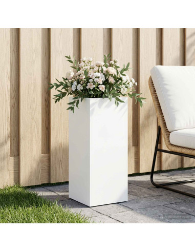 Vaso da giardino Bianco 20 x 20 x 50 cm