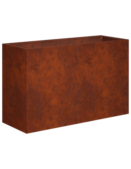 Vaso da giardino 2 pz Ruggine 80 x 30 x 40 cm Acciaio Corten