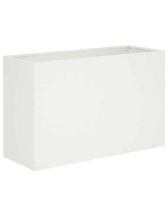 Vaso da giardino Bianco 80 x 40 x 50 cm 2