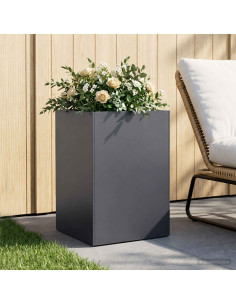 Vaso da giardino Antracite 50 x 50 x 75 cm