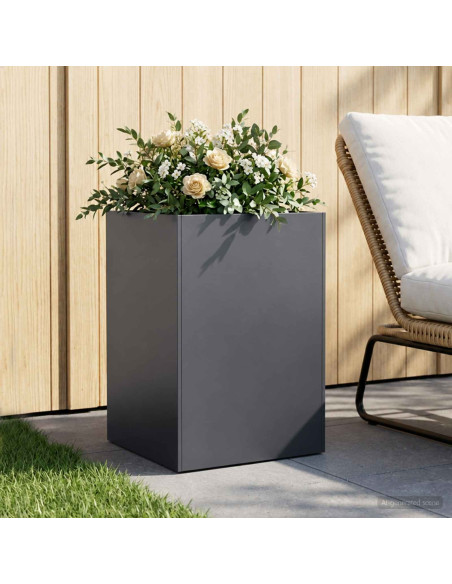Vaso da giardino Antracite 50 x 50 x 75 cm