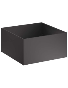 Vaso da giardino Nero 60 x 60 x 40 cm Acciaio laminato a freddo 2