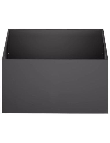 Vaso da giardino Nero 60 x 60 x 40 cm Acciaio laminato a freddo