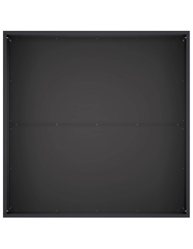 Vaso da giardino Nero 60 x 60 x 40 cm Acciaio laminato a freddo