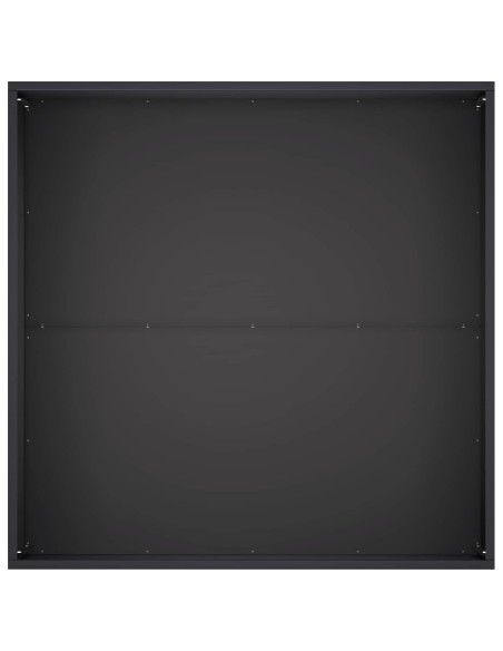 Vaso da giardino Nero 60 x 60 x 40 cm Acciaio laminato a freddo