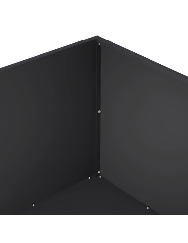 Vaso da giardino Nero 60 x 60 x 40 cm Acciaio laminato a freddo