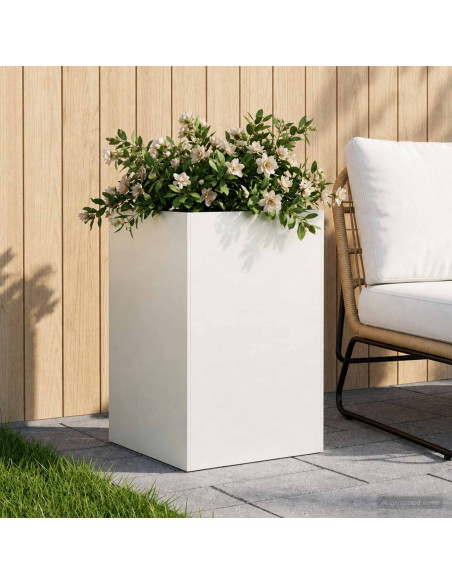 Vaso da giardino Bianco 40 x 40 x 75 cm