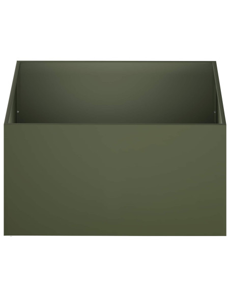 Vaso da giardino Verde Oliva 80 x 80 x 40 cm