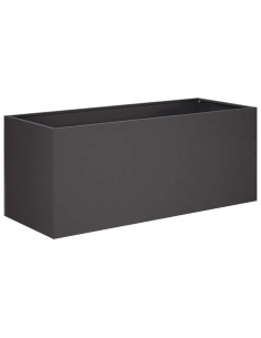 Vaso da giardino Nero 80 x 40 x 40 cm Acciaio laminato a freddo 2