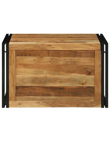 Scatola di Stoccaggio Marrone e Nero 80 x 50 x 50 cm
