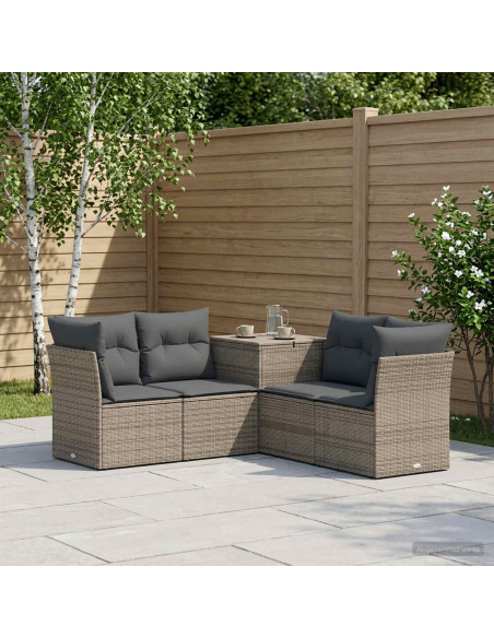 Set di divani 5 pz Grigio e Grigio Scuro
