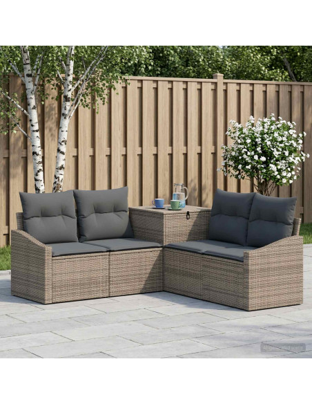 Set di divani 5 pz Grigio e Grigio Scuro