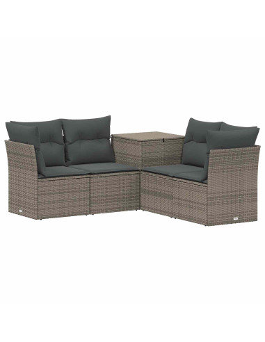 Set di divani 5 pz Grigio e Grigio Scuro