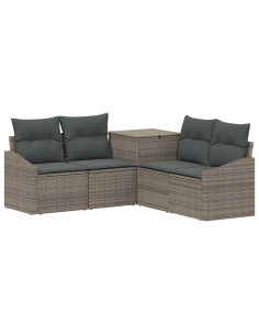 Set di divani 5 pz Grigio e Grigio Scuro 2