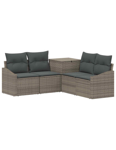 Set di divani 5 pz Grigio e Grigio Scuro