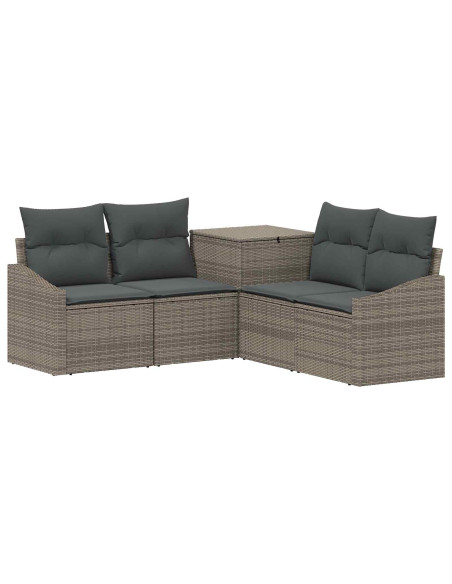 Set di divani 5 pz Grigio e Grigio Scuro