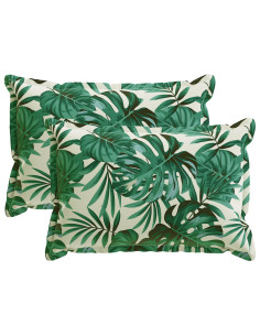 Federa 2 pz HOUTEN Motivo a Foglie 40 x 60 cm Poliestere