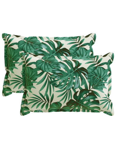 Federa 2 pz HOUTEN Motivo a Foglie 40 x 60 cm Poliestere