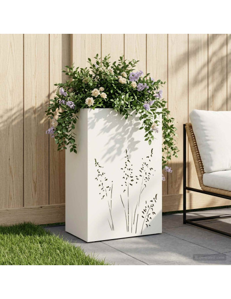Vaso da giardino Bianco 50 x 30 x 75 cm
