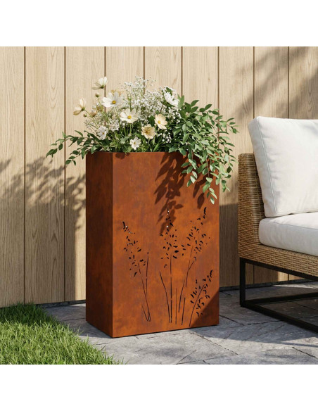 Vaso da giardino Ruggine 50 x 30 x 75 cm Acciaio Corten