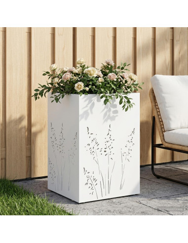 Vaso da giardino Bianco 50 x 50 x 75 cm