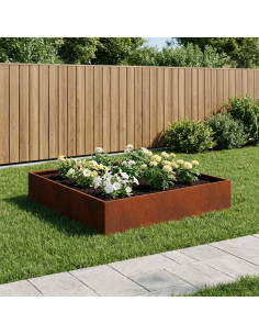 Vaso da giardino Ruggine 100 x 100 x 20 cm Acciaio Corten