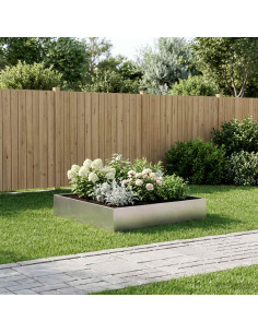 Vaso da giardino Argento 100 x 100 x 20 cm Acciaio Inox
