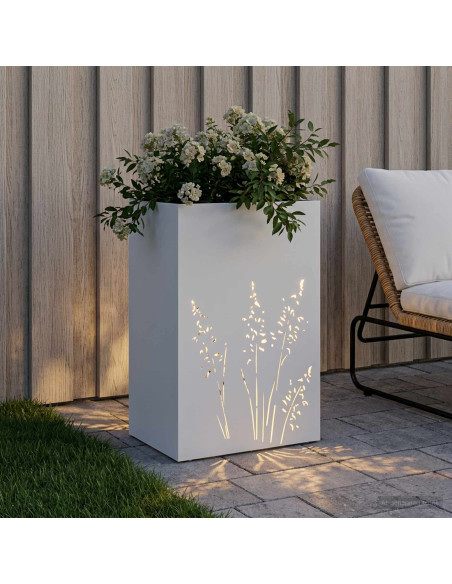 Vaso da giardino Bianco 50 x 30 x 75 cm