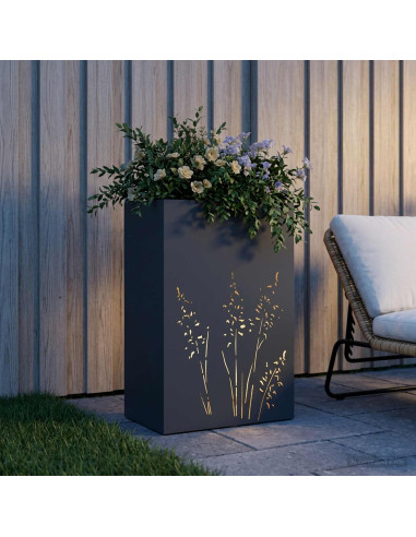 Vaso da giardino Antracite 50 x 30 x 75 cm